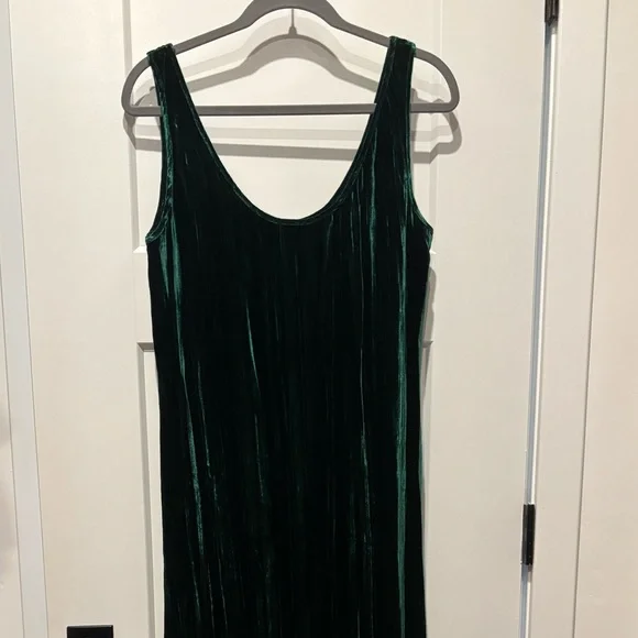 💚 Enza Costa Silk Textured Velvet Tank Dress – Malachite – Size M / 2 (NWT) - Picture 6 of 9